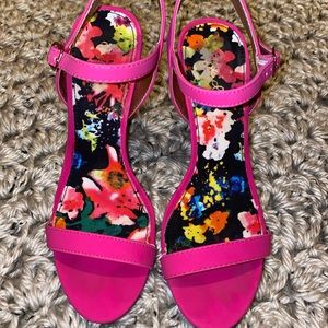 Hot Pink Strappy Heels